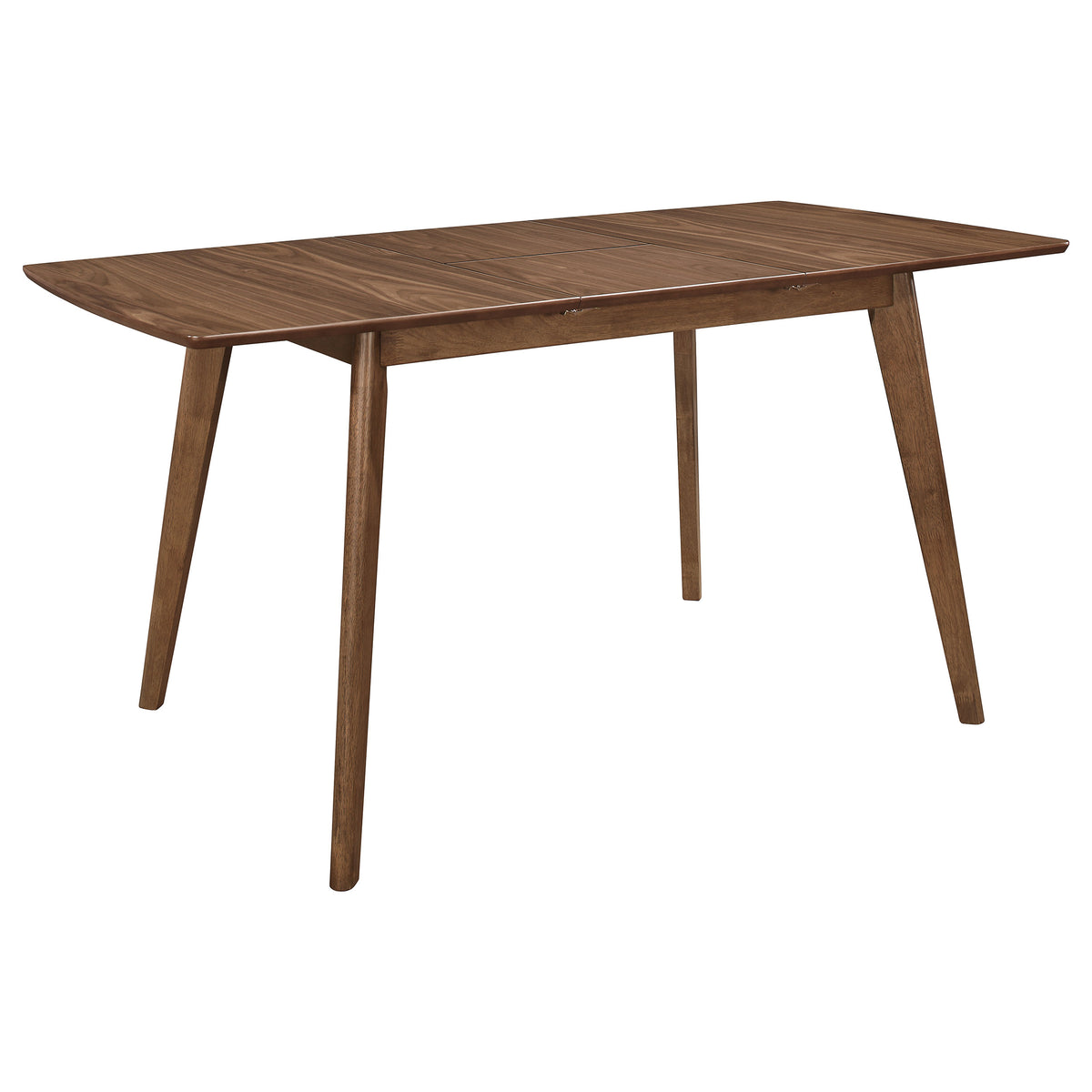 Tampa Furniture Outlet - Coaster - Alfredo 63-inch Extension Leaf Dining Table Natural Walnut - 108080