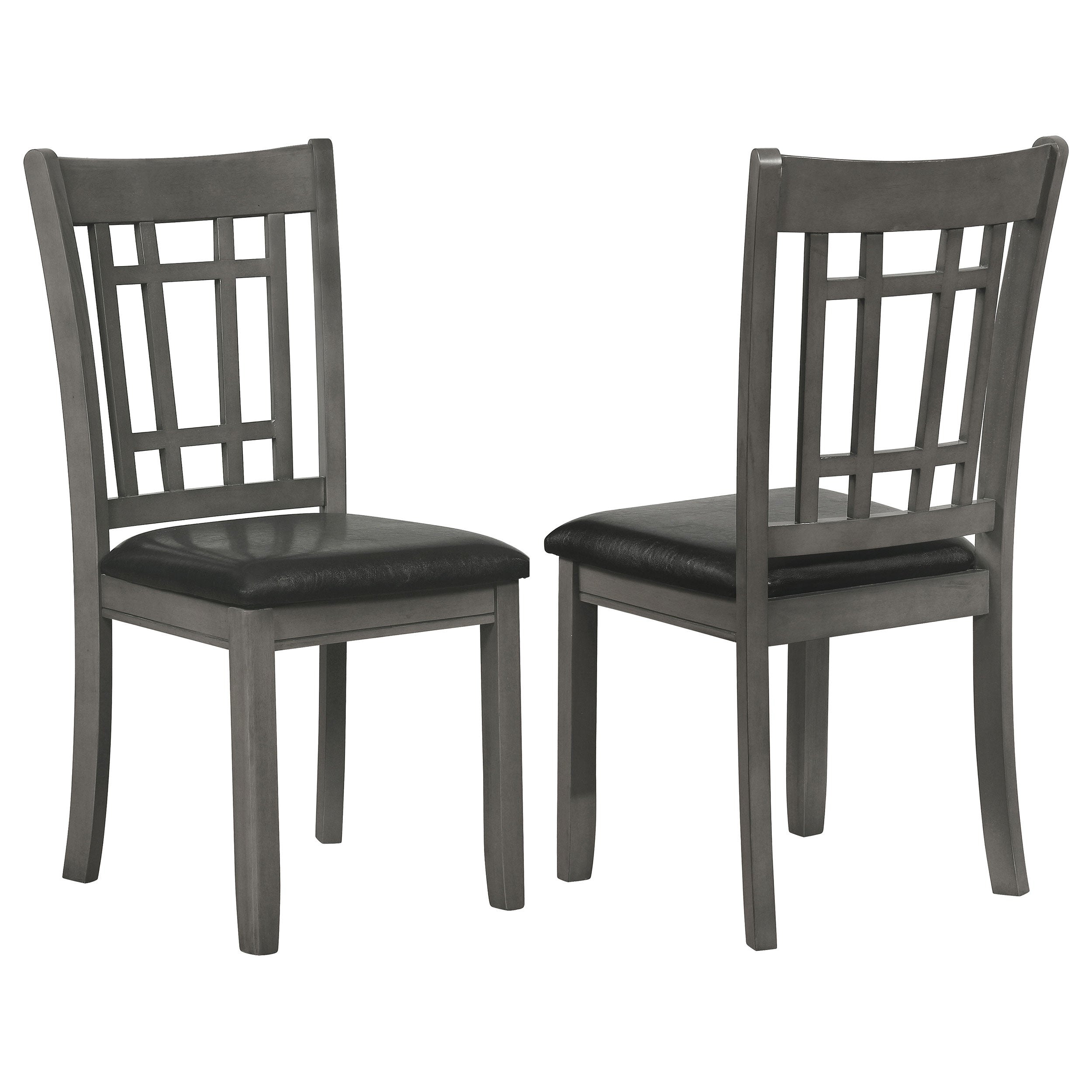 Tampa Furniture Outlet - Coaster - Lavon Wood Dining Side Chair Black and  Medium Grey (Set of 2) - 108212