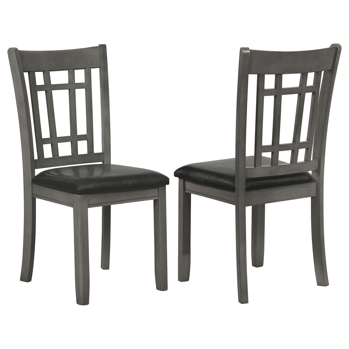 Tampa Furniture Outlet - Coaster - Lavon Wood Dining Side Chair Black and  Medium Grey (Set of 2) - 108212