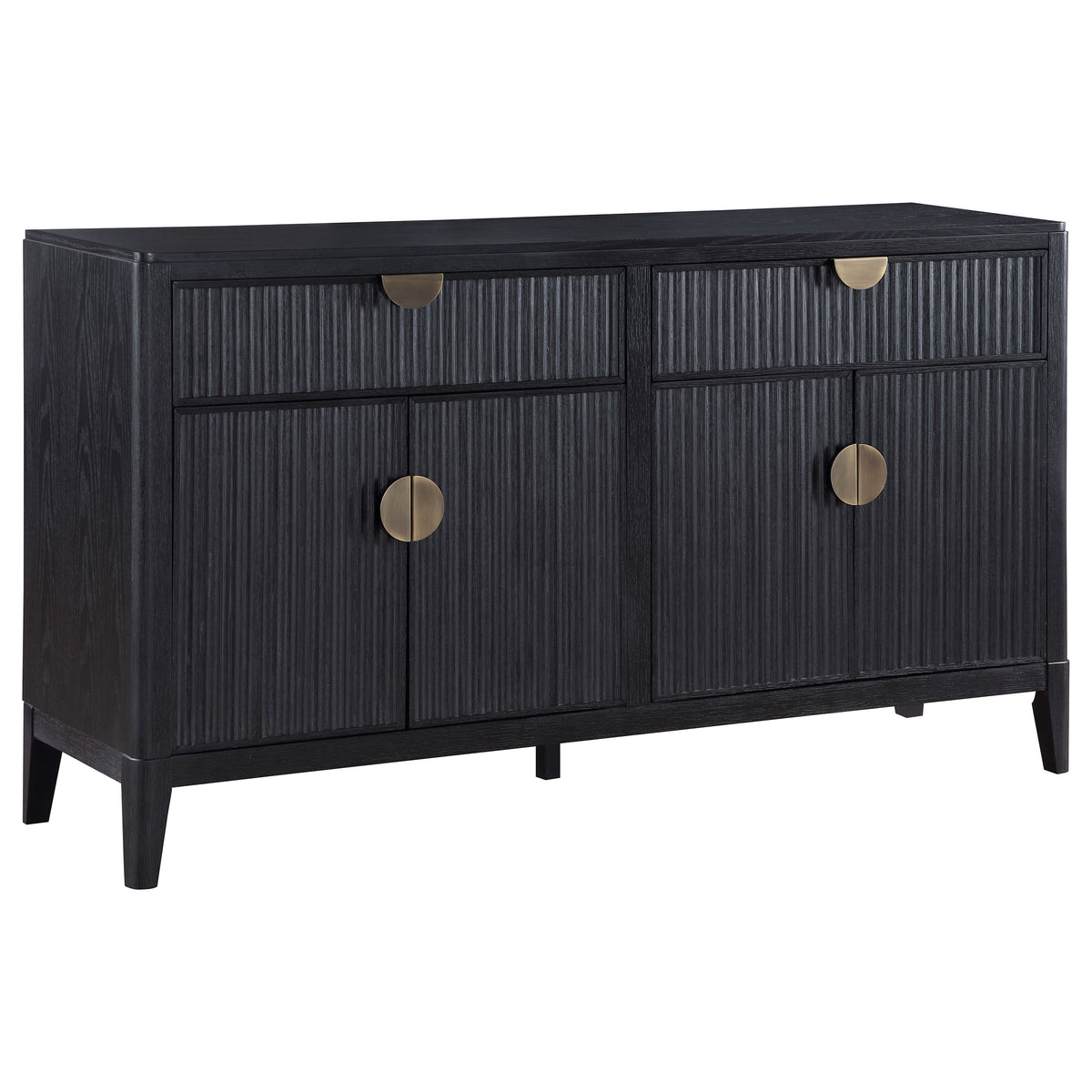 Tampa Furniture Outlet - Coaster - Brookmead 4-door Sideboard Buffet Storage Cabinet Black - 108235