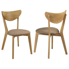 Tampa Furniture Outlet - Coaster - Elowen Wood Dining Side Chair Light Walnut (Set of 2) - 108442