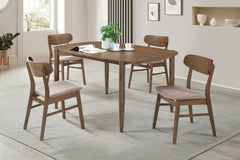 Tampa Furniture Outlet - Coaster - Dortch 5-piece Oval Solid Wood Dining Set Walnut - 108461-S5
