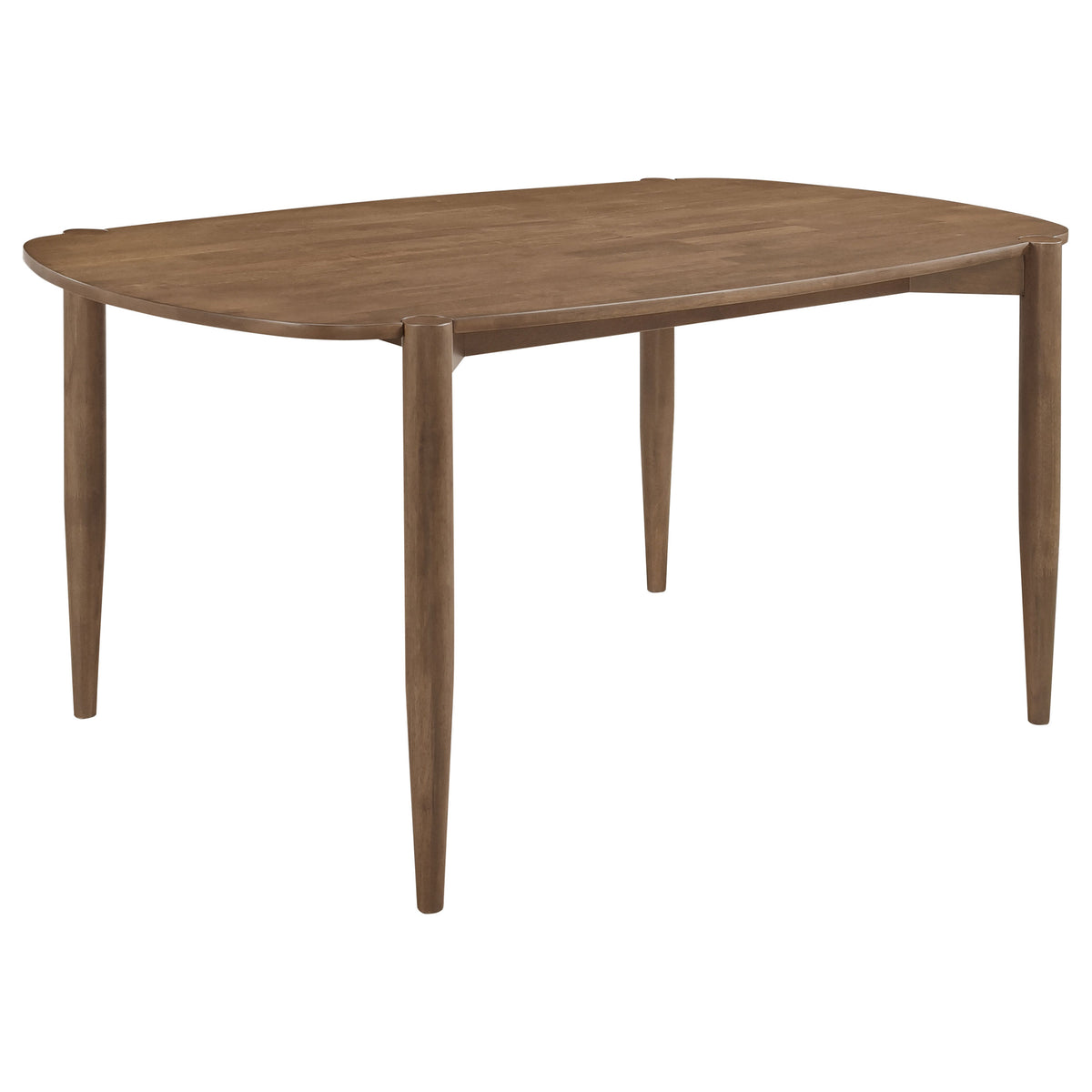Tampa Furniture Outlet - Coaster - Dortch Oval 63-inch Solid Wood Dining Table Walnut - 108461