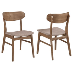 Tampa Furniture Outlet - Coaster - Dortch Dining Side Chair Walnut and Brown (Set of 2) - 108462