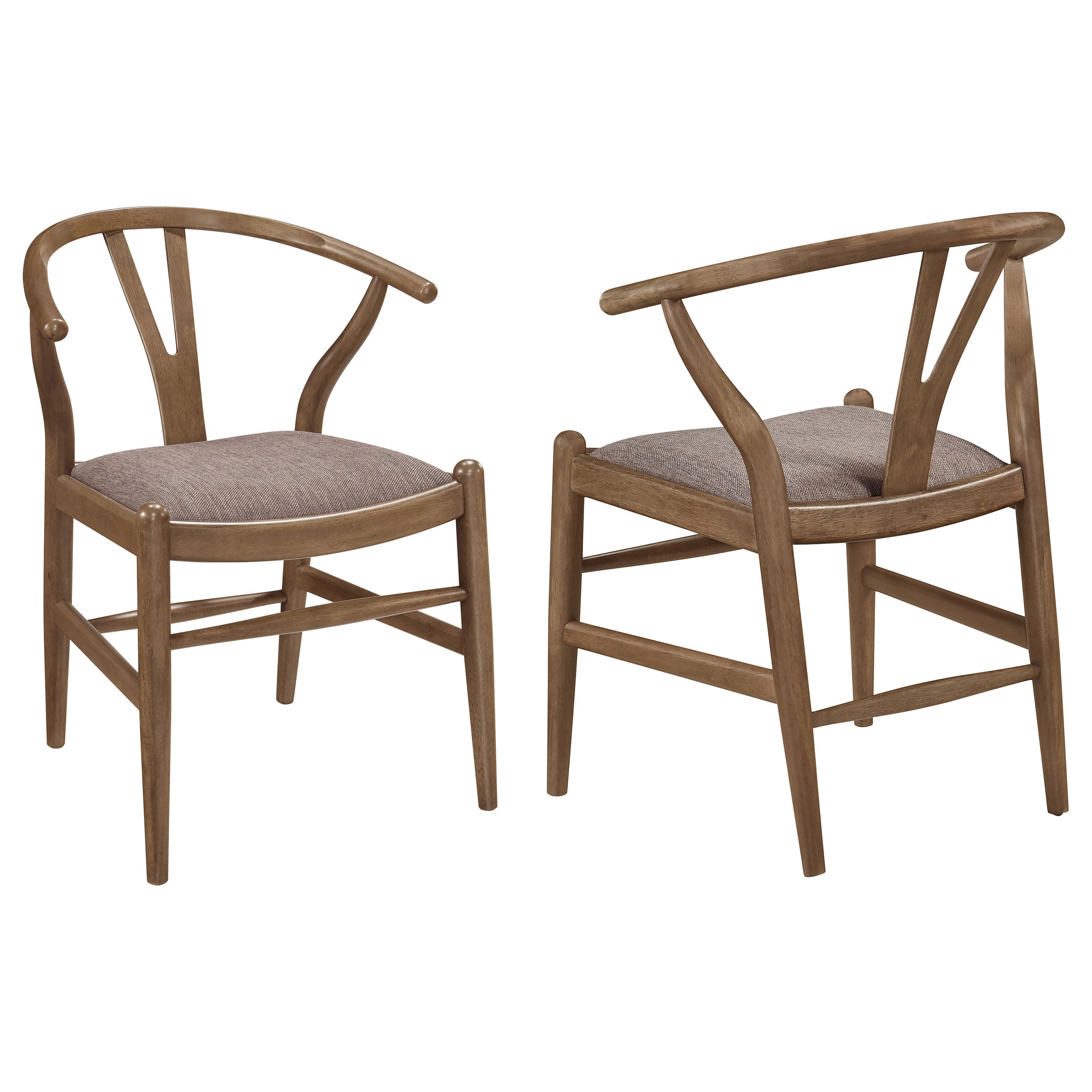 Tampa Furniture Outlet - Coaster - Dinah Wood Wishbone Dining Side Chair Walnut (Set of 2) - 108472