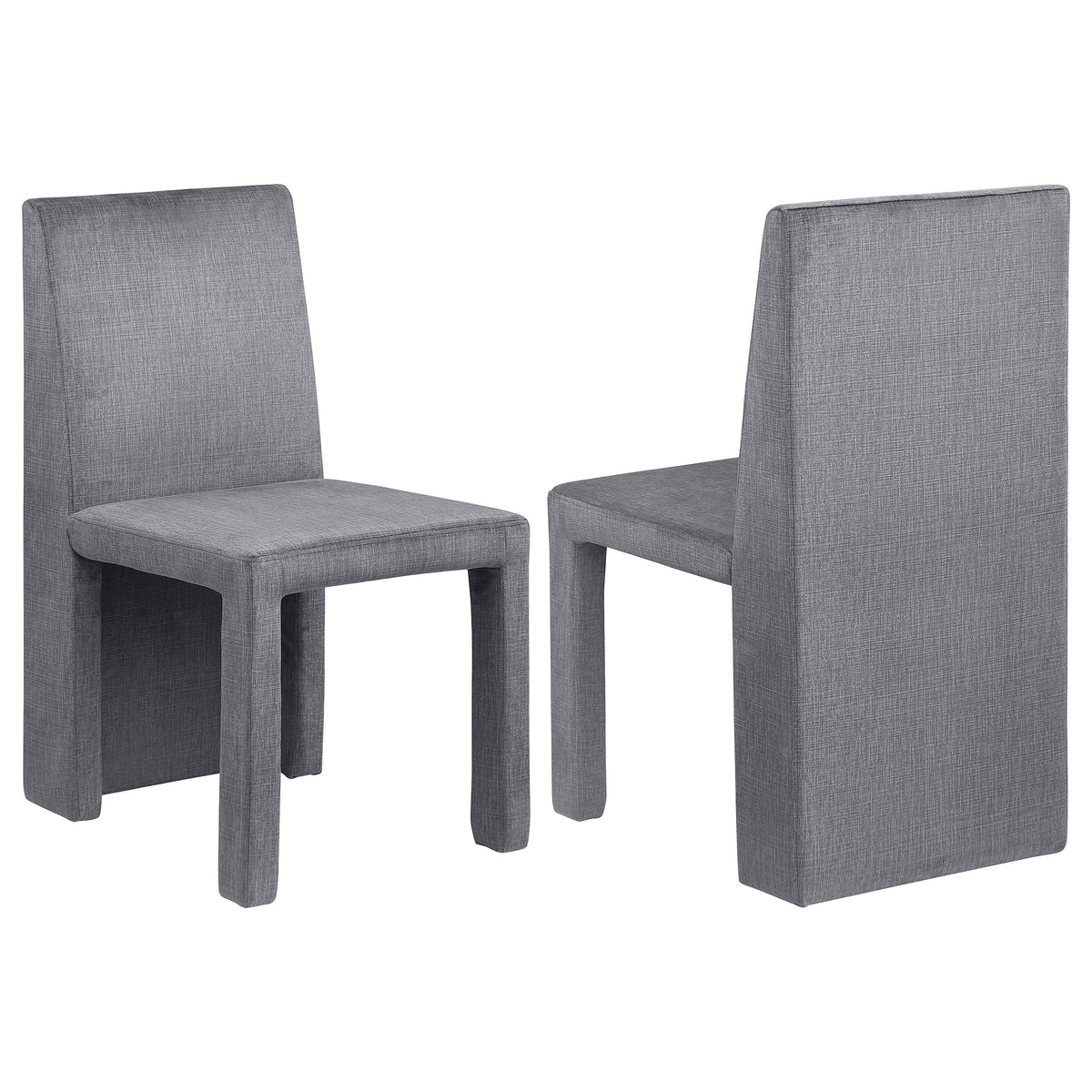 Tampa Furniture Outlet - Coaster - Tordera Velvet Upholstered Dining Side Chair Grey (Set of 2) - 108512