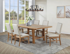 Tampa Furniture Outlet - Coaster - Middleton 7-piece Extension Leaf Dining Set Brown and Beige - 108540-S7