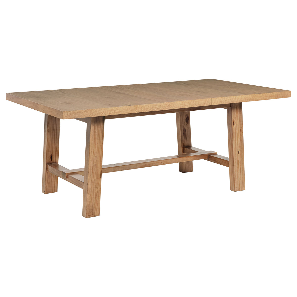 Tampa Furniture Outlet - Coaster - Middleton 76-inch Extension Leaf Dining Table Natural Brown - 108540
