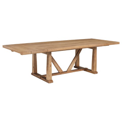 Tampa Furniture Outlet - Coaster - Middleton 106-inch Extension Leaf Dining Table Natural Brown - 108541