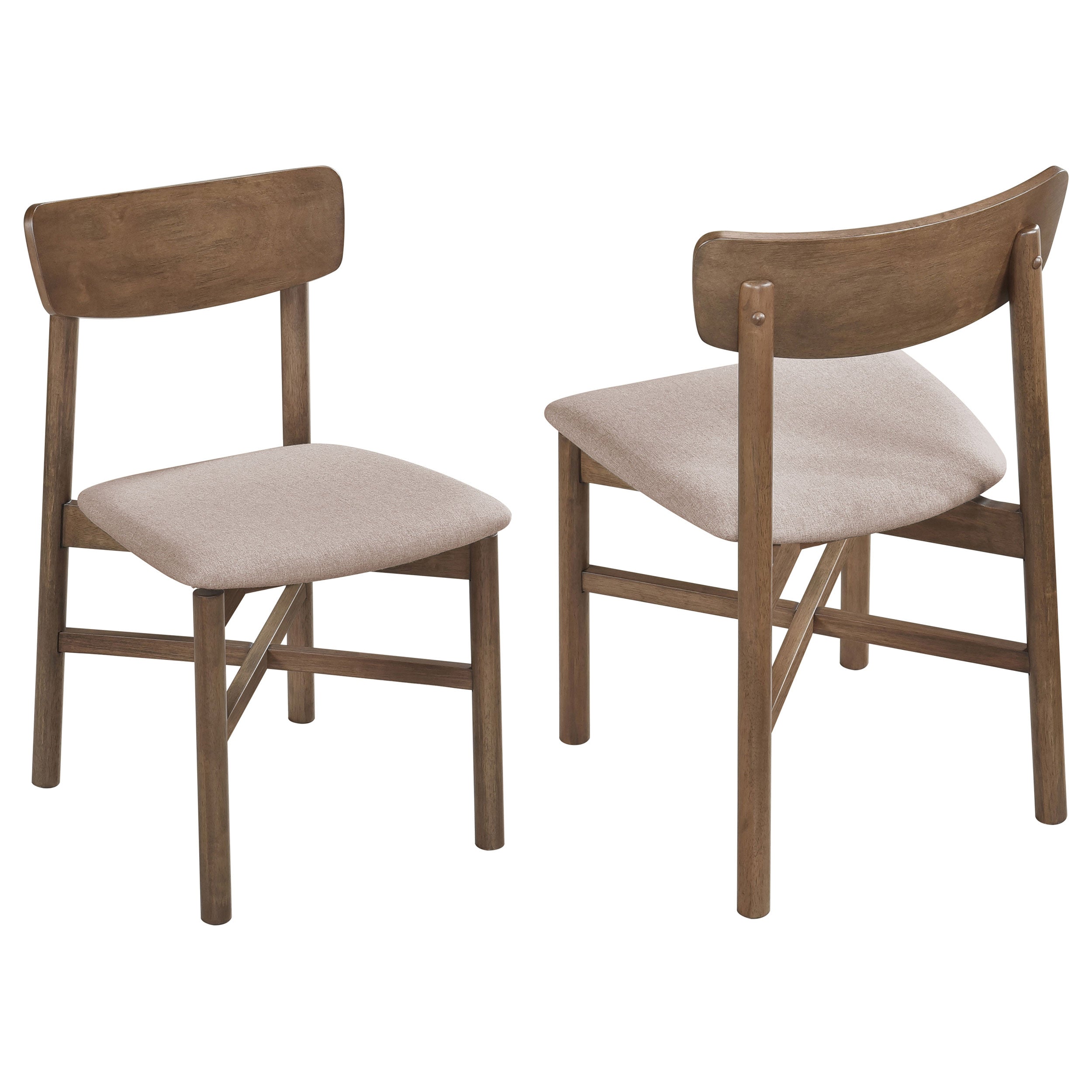 Tampa Furniture Outlet - Coaster - Parkridge Dining Side Chair Natural Walnut (Set of 2) - 108562
