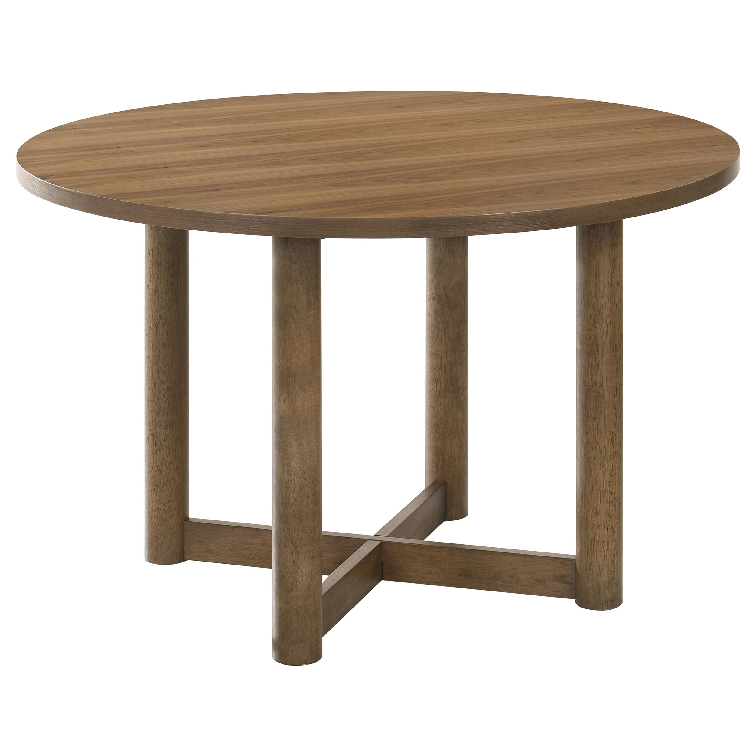 Tampa Furniture Outlet - Coaster - Crestmore 46-inch Round Wood Dining Table Walnut - 108570