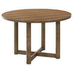 Tampa Furniture Outlet - Coaster - Crestmore 46-inch Round Wood Dining Table Walnut - 108570