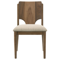 Crestmore Dining Chair Upholstered Seat Walnut (Set of 2)