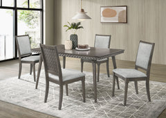 Tampa Furniture Outlet - Coaster - Onslow 5-piece 59-inch Rectangular Dining Set Dark Brown - 108621-S5