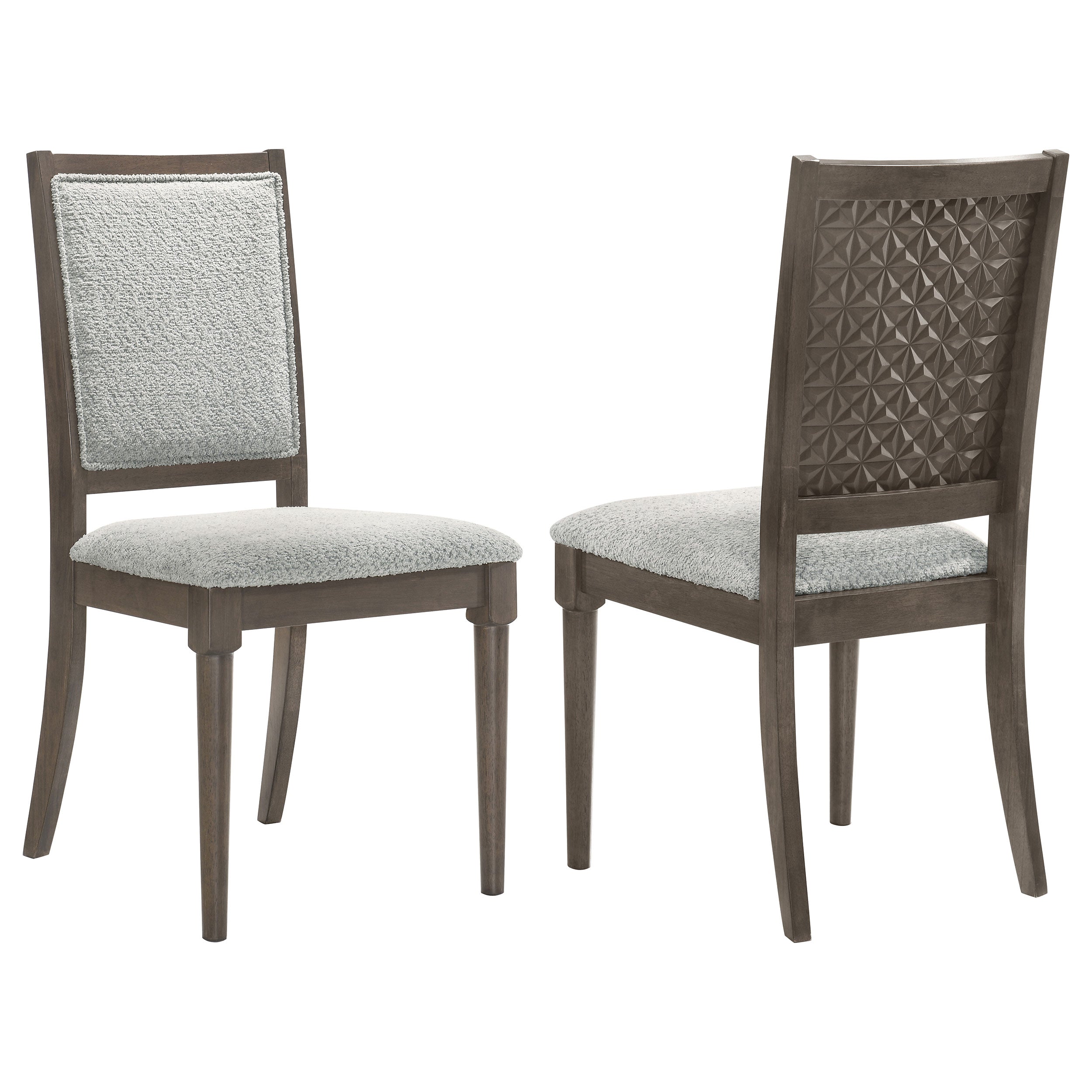 Tampa Furniture Outlet - Coaster - Onslow Upholstered Dining Side Chair Dark Brown (Set of 2) - 108622