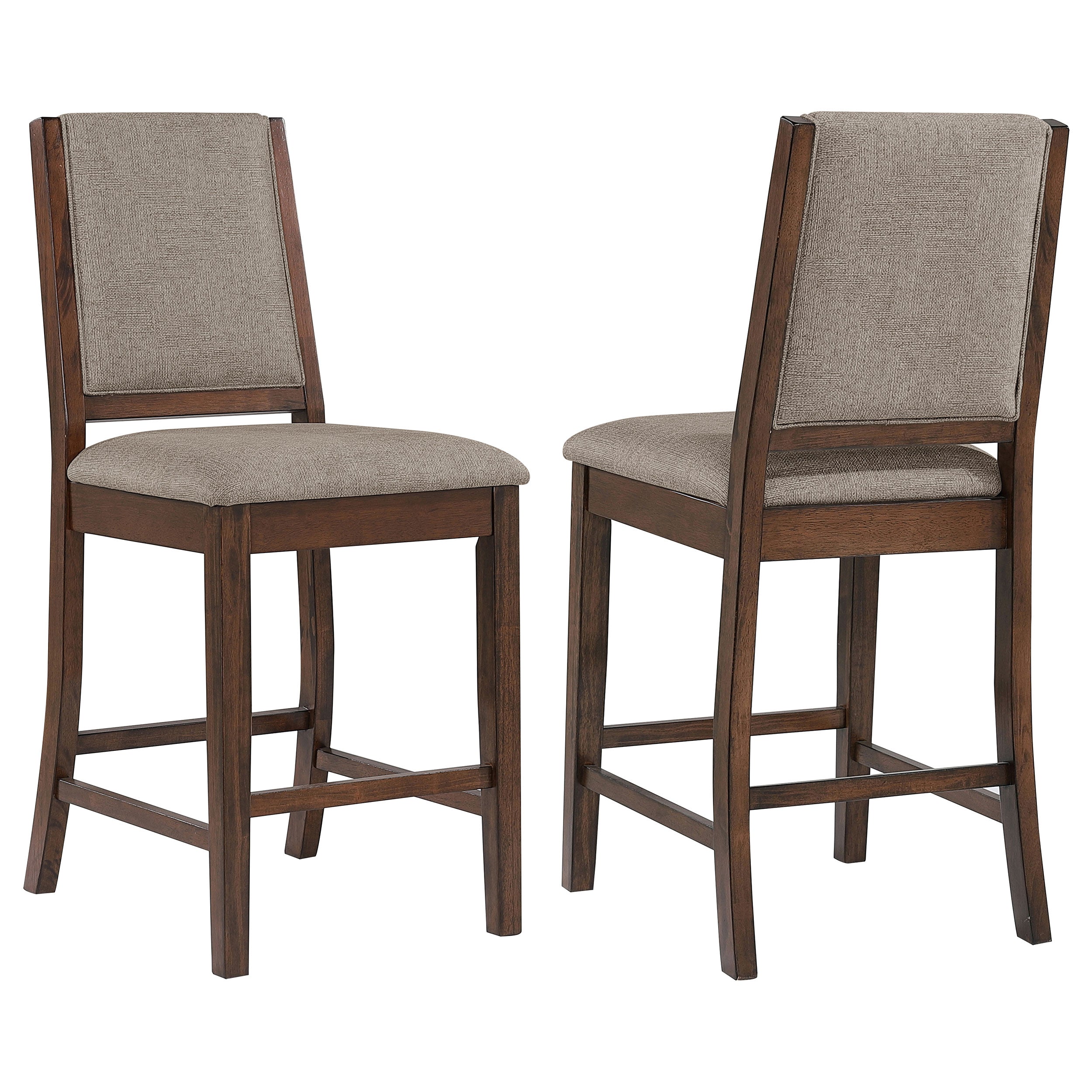 Tampa Furniture Outlet - Coaster - Patterson Upholstered Counter Chair Mango Oak (Set of 2) - 108889
