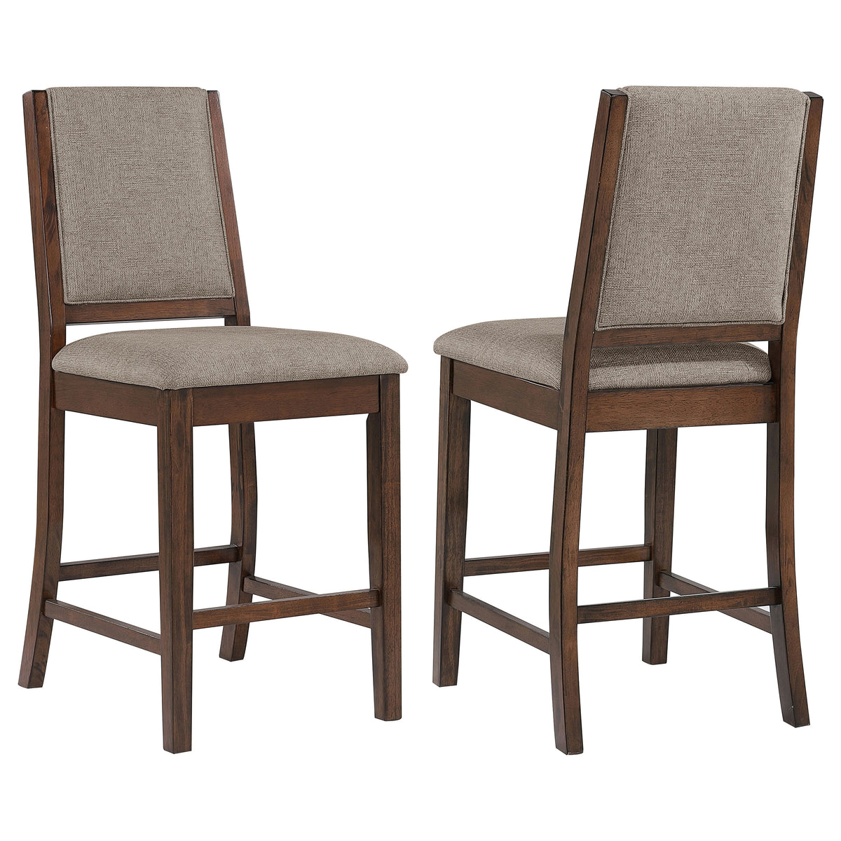 Tampa Furniture Outlet - Coaster - Patterson Upholstered Counter Chair Mango Oak (Set of 2) - 108889
