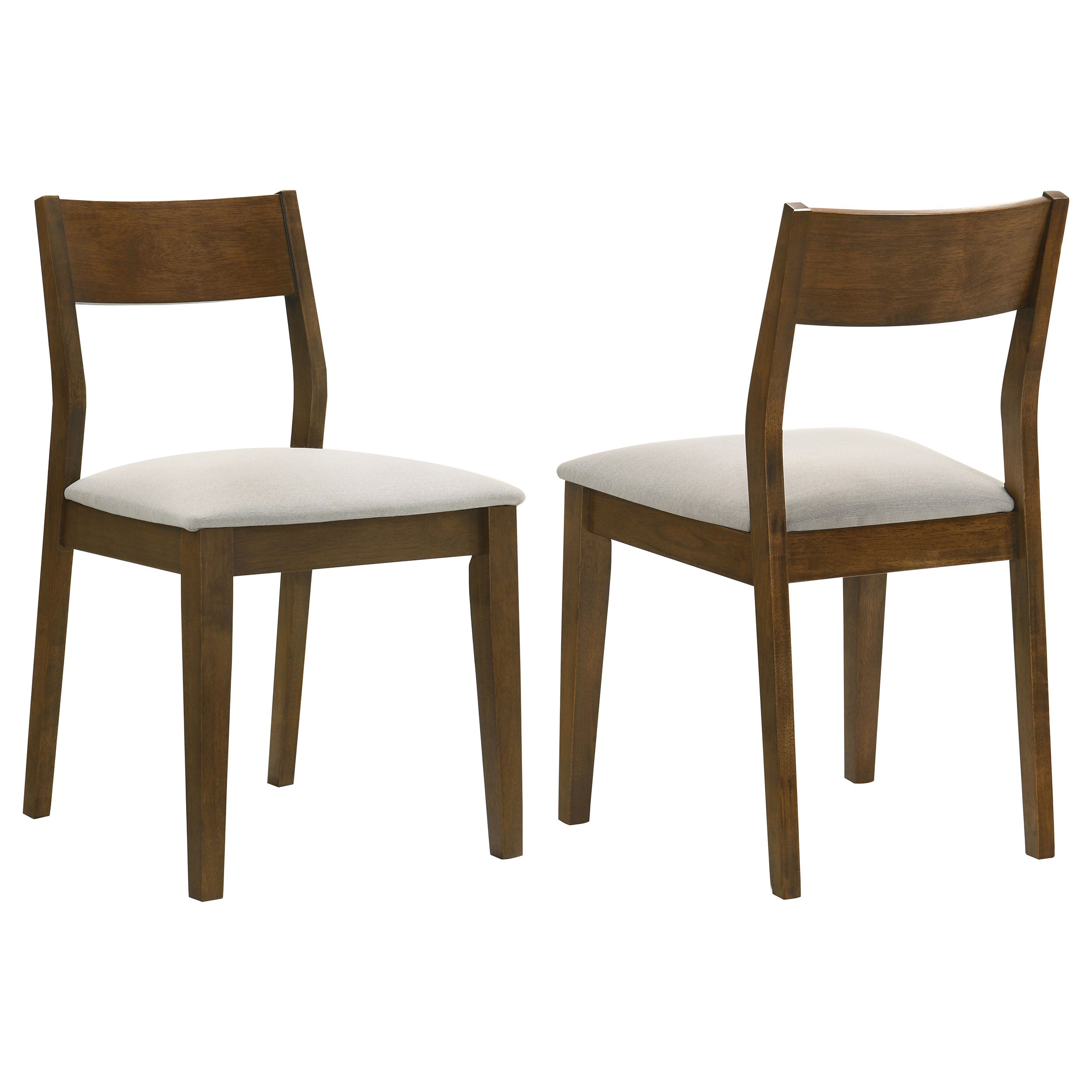 Tampa Furniture Outlet - Coaster - Almonte Dining Chair Upholstered Seat Dark Brown (Set of 2) - 108922