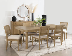 Tampa Furniture Outlet - Coaster - Arini 7-piece Extension Leaf Dining Table Set Sand Wash - 108931-S7W