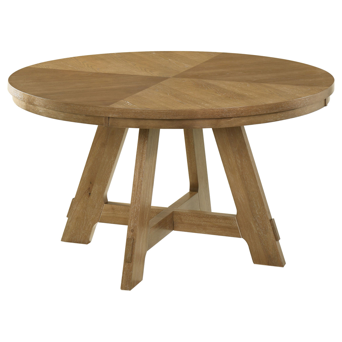 Tampa Furniture Outlet - Coaster - Danvers Round 54-inch Wood Dining Table Brown Oak - 109150