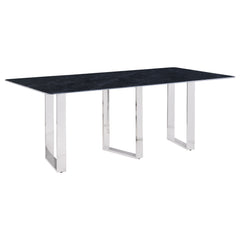 Tampa Furniture Outlet - Coaster - Desden 79-inch Rectangular Sintered Stone Dining Table Grey - 109361