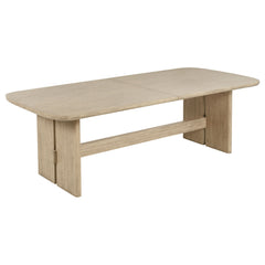 Tampa Furniture Outlet - Coaster - Kailani 110-inch Rectangular Wood Dining Table Beige Oak - 109381