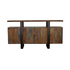 Ditman 4-door Solid Wood Sideboard Buffet Grey Sheesham