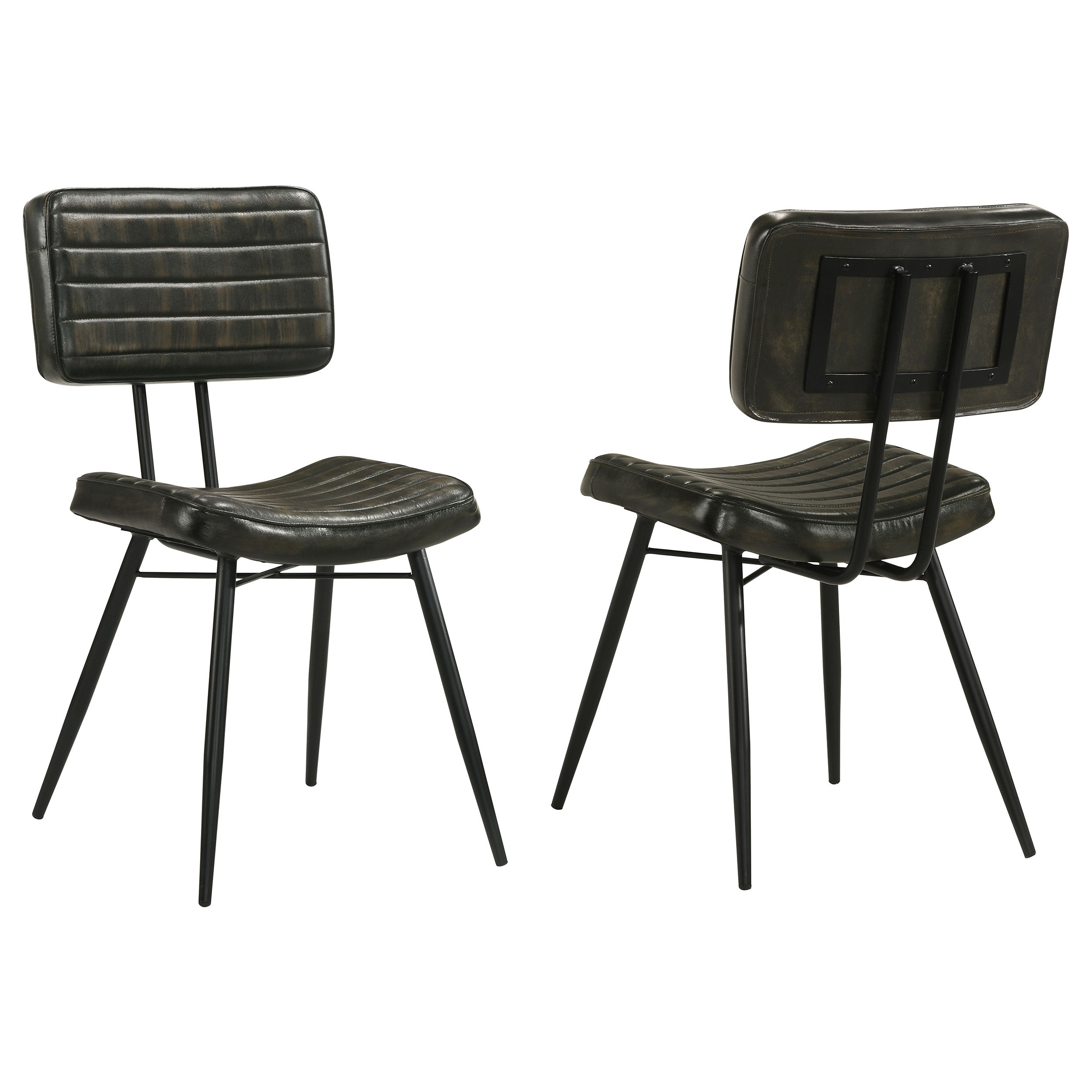 Tampa Furniture Outlet - Coaster - Misty Leather Upholstered Dining Chair Espresso (Set of 2) - 110652