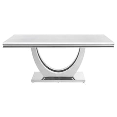 Kerwin Rectangular 71-inch Stone Top Dining Table White