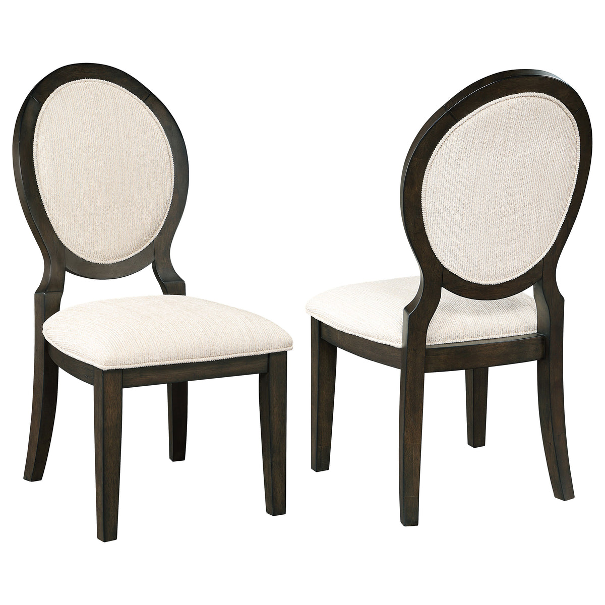 Tampa Furniture Outlet - Coaster - Twyla Oval Back Dining Side Chair Dark Cocoa (Set of 2) - 115102