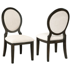 Tampa Furniture Outlet - Coaster - Twyla Oval Back Dining Side Chair Dark Cocoa (Set of 2) - 115102