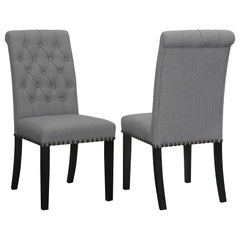 Tampa Furniture Outlet - Coaster - Alana Fabric Upholstered Dining Side Chair Grey (Set of 2) - 115162