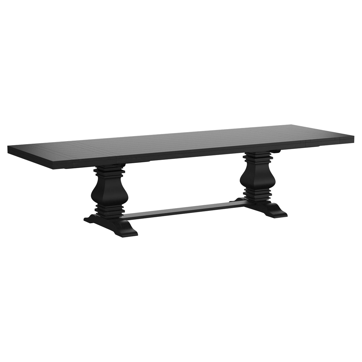 Tampa Furniture Outlet - Coaster - Florence 126-inch Extension Dining Table Distressed Black - 115531