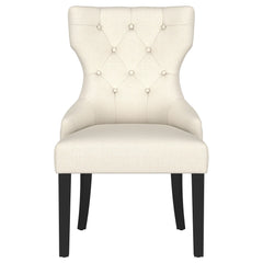 Baney Fabric Upholstered Dining Side Chair Cream and Black