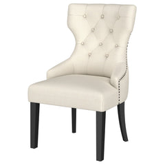 Baney Fabric Upholstered Dining Side Chair Cream and Black