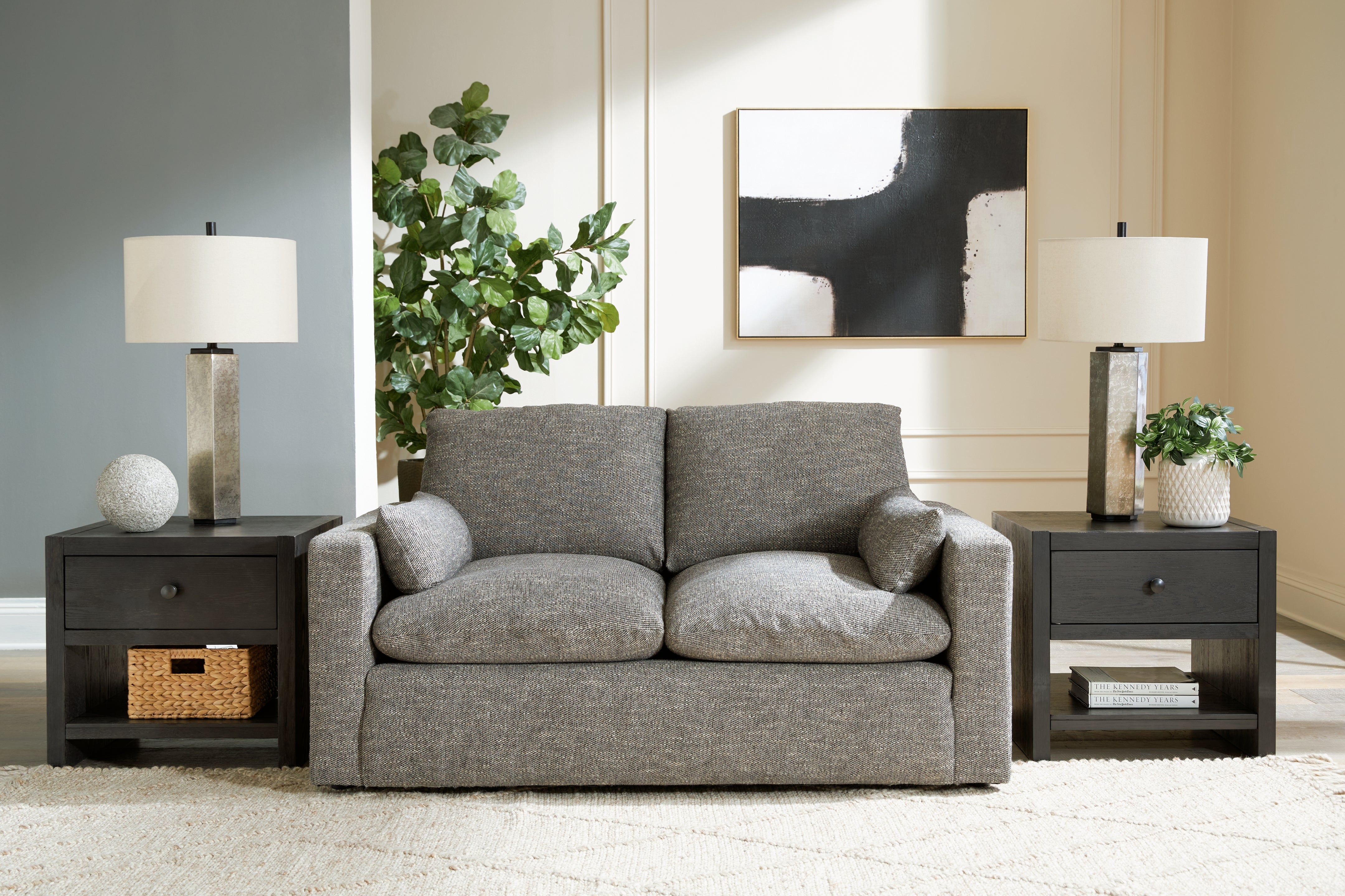 Tampa Furniture Outlet Lutz - Ashley Furniture - Dramatic Living Room - Loveseat / Granite - 1170235