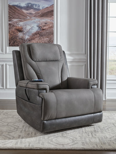 Tampa Furniture Outlet Lutz - Ashley Furniture - 4Z-Peaceful Pause Living Room - Power Lift Recliner / Slate - PC1210412