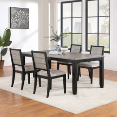 Tampa Furniture Outlet - Coaster - Elodie 5-piece Rectangular Extension Leaf Dining Set Black - 121221-S5