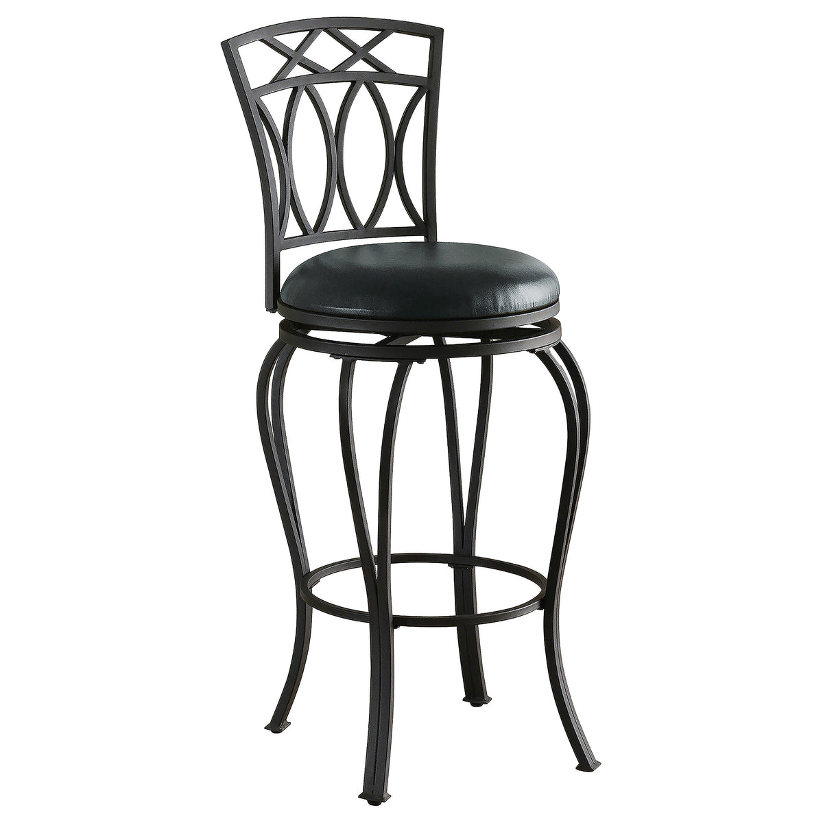 Tampa Furniture Outlet - Coaster - Adamsville Upholstered Swivel Bar Stool Black - 122060