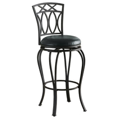 Tampa Furniture Outlet - Coaster - Adamsville Upholstered Swivel Bar Stool Black - 122060