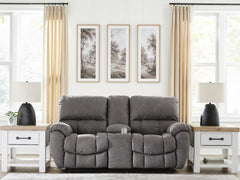 Tampa Furniture Outlet Lutz - Ashley Furniture - Bakerstein Living Room - PWR REC Loveseat/CON/ADJ HDRST - PC1250318