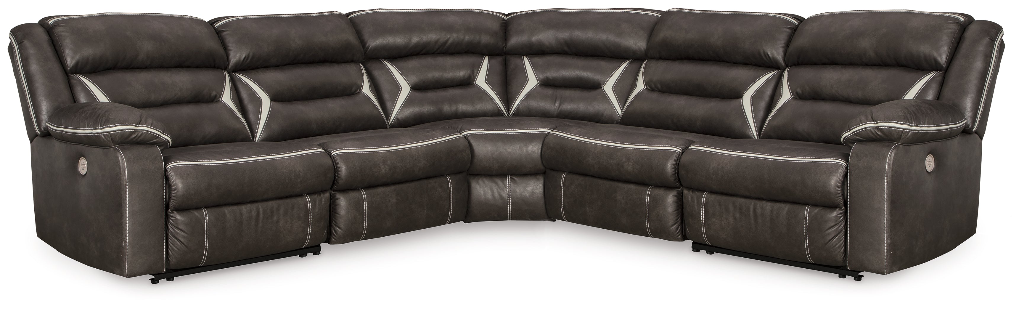 Tampa Furniture Outlet Lutz - Ashley Furniture - Kincord Sectional - 5-Piece Power Reclining Sectional / Midnight - 13104S6