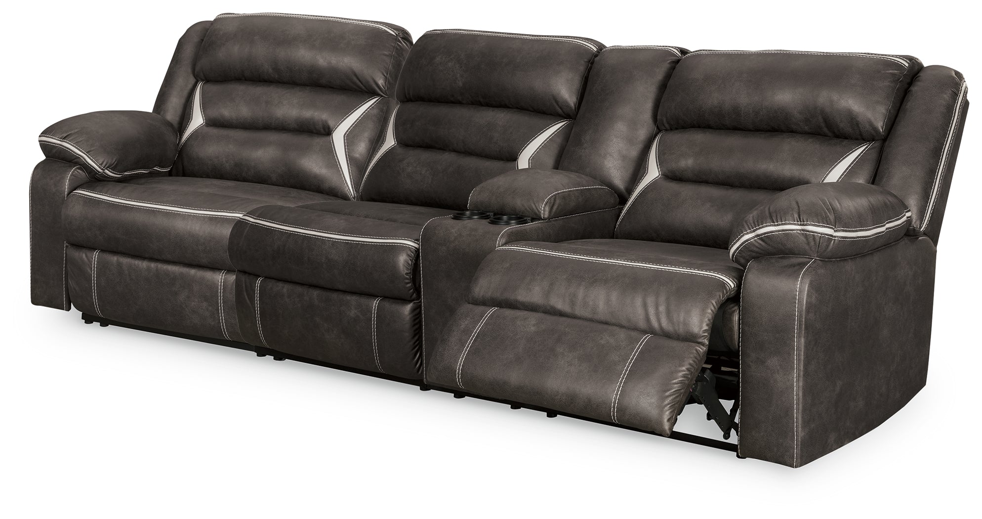 Tampa Furniture Outlet Lutz - Ashley Furniture - Kincord Sectional - 2-Piece Power Reclining Sectional Sofa / Midnight - 13104S1