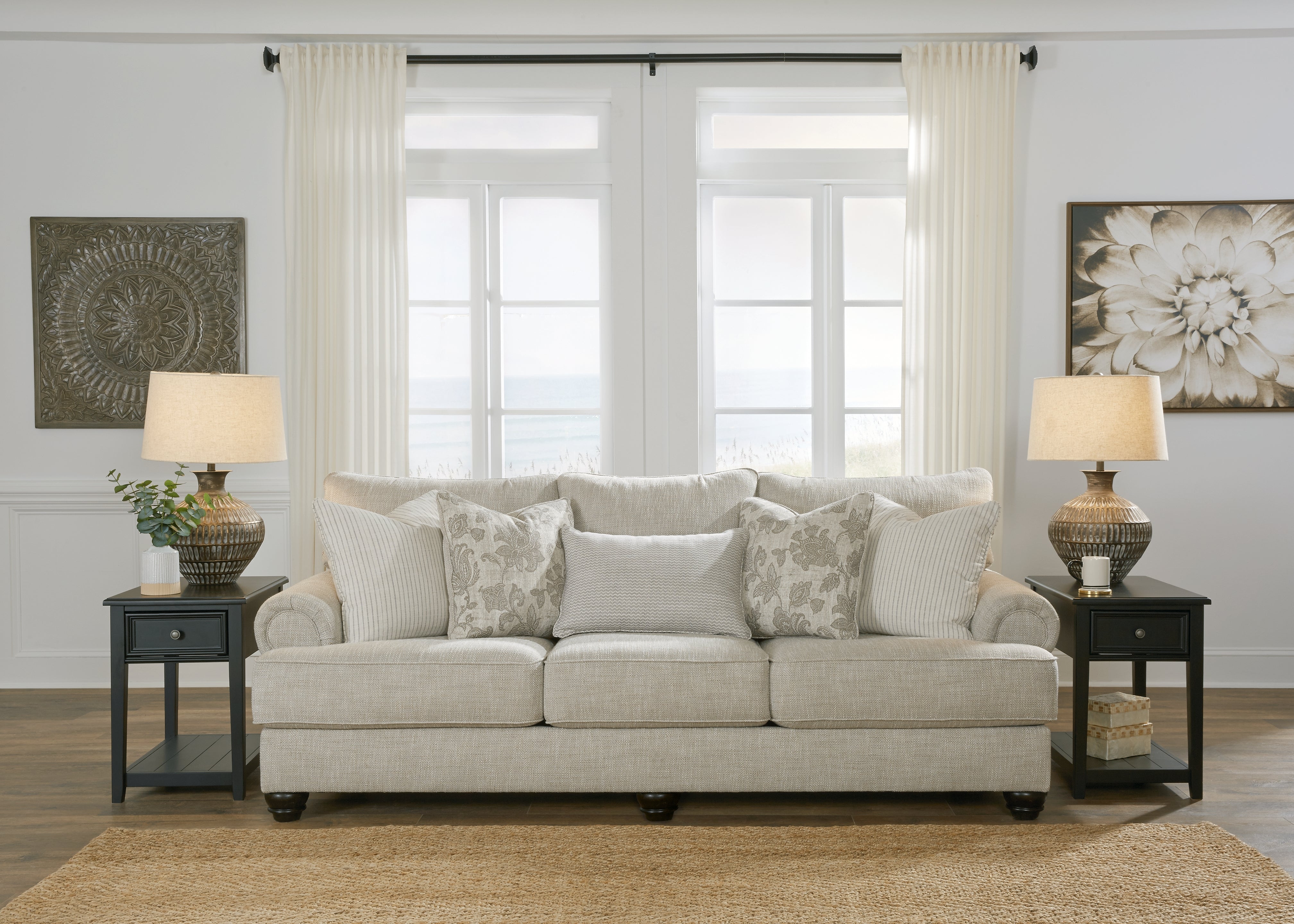 Tampa Furniture Outlet Lutz - Ashley Furniture - Asanti Living Room - Sofa / Fog - 1320138