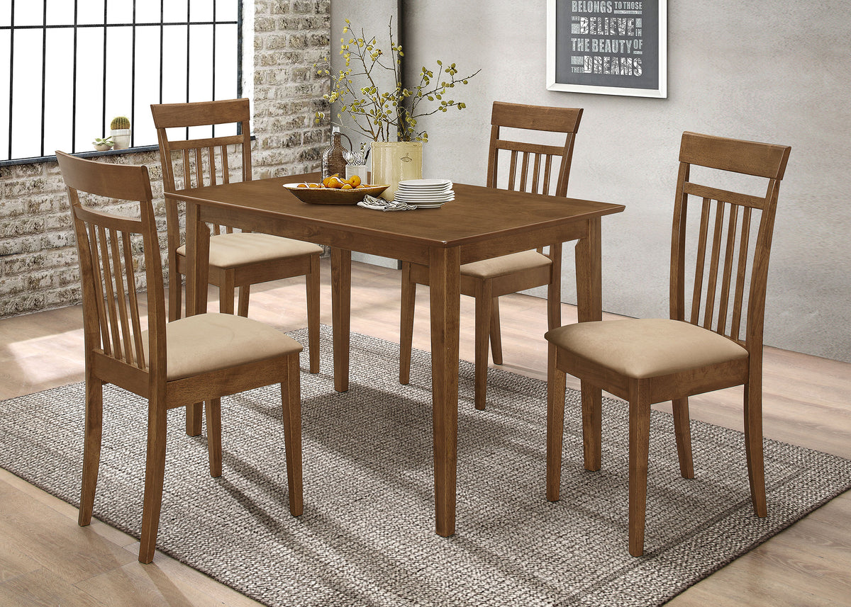 Tampa Furniture Outlet - Coaster - Robles 5-piece Rectangular Dining Table Set Chestnut - 150430