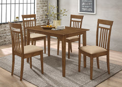 Tampa Furniture Outlet - Coaster - Robles 5-piece Rectangular Dining Table Set Chestnut - 150430