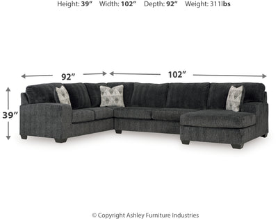 Tampa Furniture Outlet Lutz - Ashley Furniture - Hollyview Sectionals - LAF 3-Piece Sectional with Chaise - 15205S1