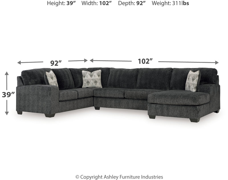 Tampa Furniture Outlet Lutz - Ashley Furniture - Hollyview Sectionals - LAF 3-Piece Sectional with Chaise - 15205S1