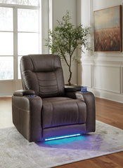 Tampa Furniture Outlet Lutz - Ashley Furniture - Schooner Rocks Living Room - PWR Recliner/ADJ Headrest / Umber - 1610413