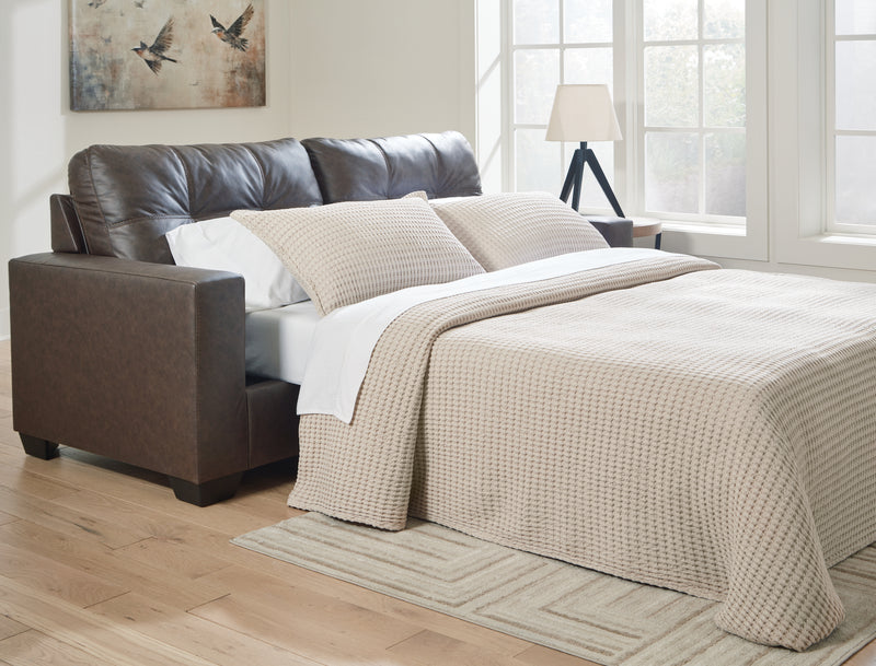Tampa Furniture Outlet Lutz - Ashley Furniture - Barlin Mills Living Room - Queen Sofa Sleeper / Umber - 1700339